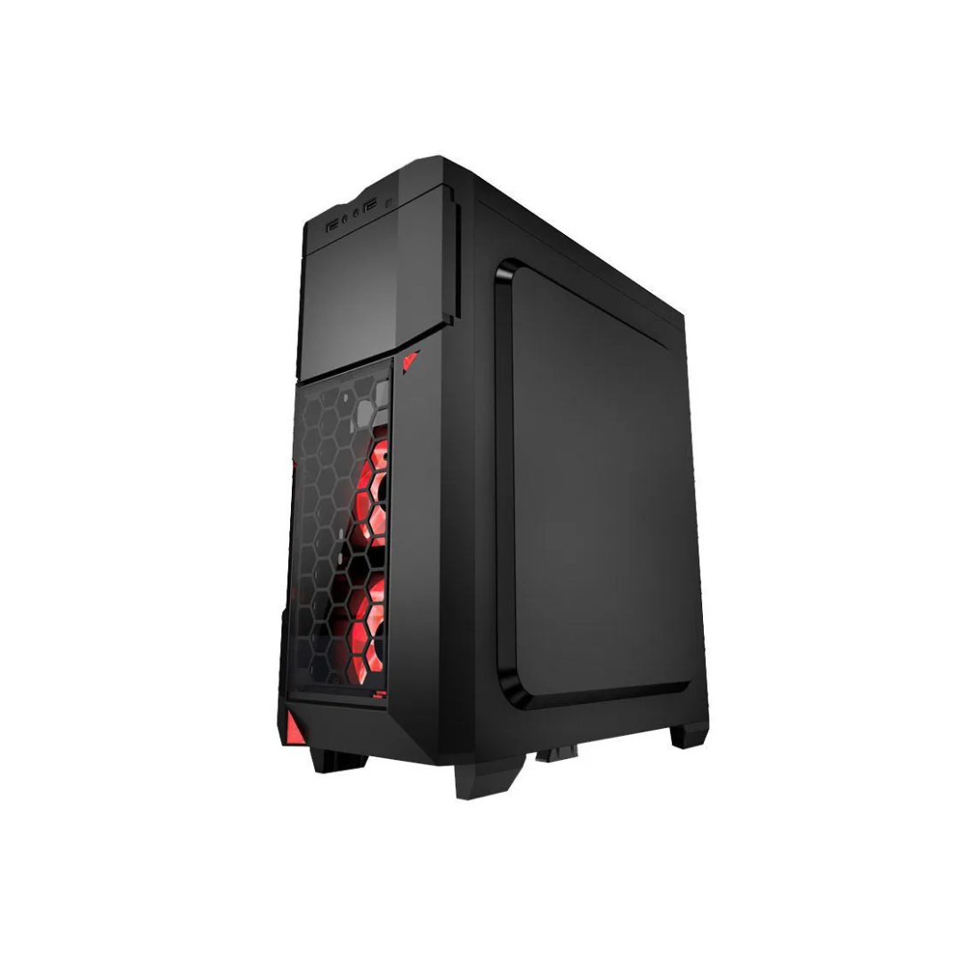 AZZA Crimson ATX Mid Tower Gaming Case With 2 Red Fans – G3XT TECH ...