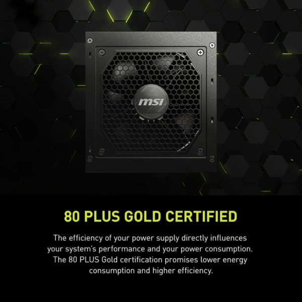 MSI MAG A850GL 850W PCIE 5.1 & ATX 3.1 Fully Modular, Gold ATX Power Supply - Image 6