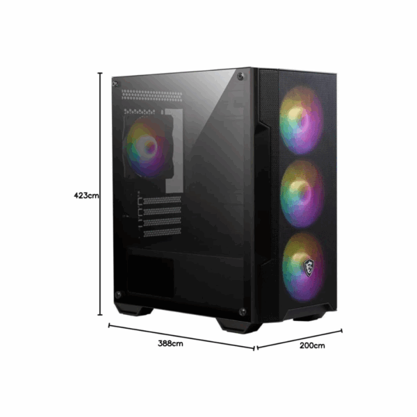 MSI MAG FORGE M100A Mini Tower PC Case -BLACK - Image 3