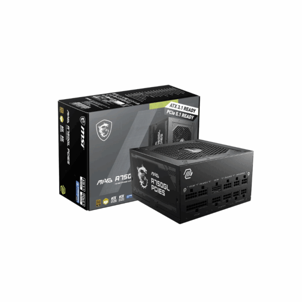 MSI MAG A750GL PCIE 5.1 & ATX 3.1 Gaming Power Supply