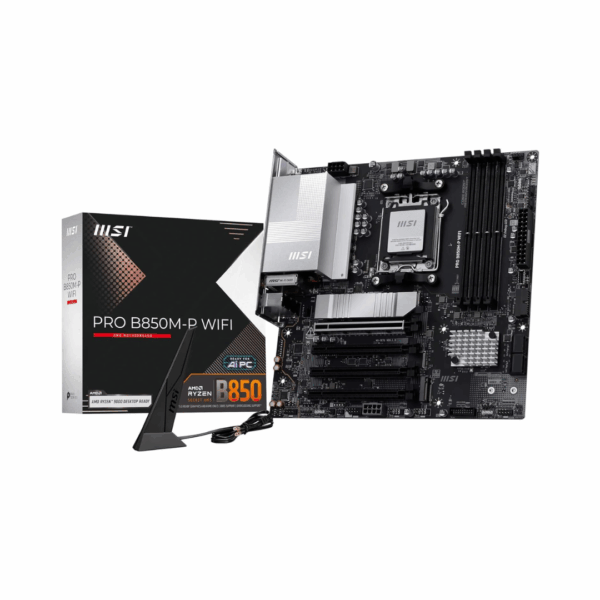 MSI PRO B850M-P WiFi Motherboard, ATX - Supports AMD Ryzen 9000/8000 / 7000 Processors