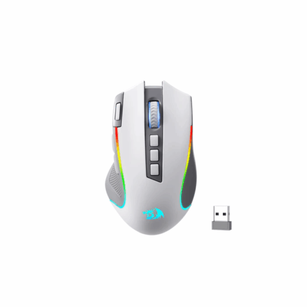 REDRAGON PREDATOR M612 PRO WIRELESS GAMING MOUSE - WHITE&GREY