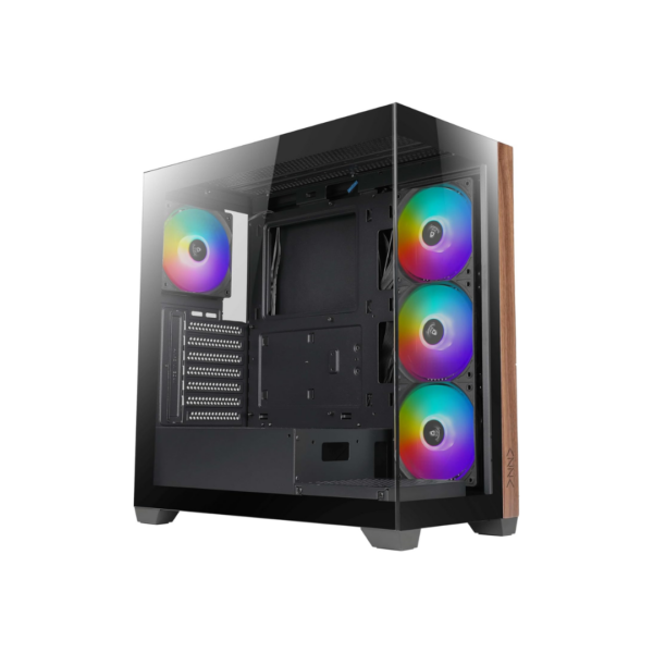 AZZA NEPTUNE ATX PC CASE WITH 4 ARGB 120MM COOLING FANS