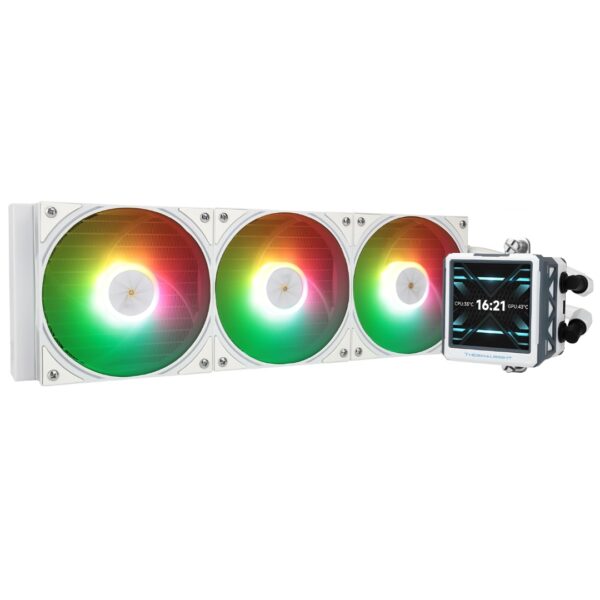 Thermalright FW 360 Ultra ARGB White 360mm AIO CPU Liquid Cooler, 2.88" IPS LCD Screen with 480x480 Resolution