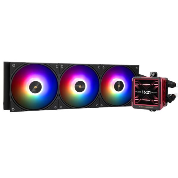 Thermalright FW 360 Ultra ARGB Black 360mm AIO CPU Liquid Cooler, 2.88" IPS LCD Screen with 480x480 Resolution