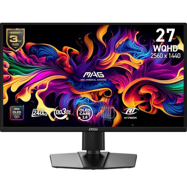 MSI MAG 272QP 27 INCH 240HZ QD-OLED 1440P QHD GAMING MONITOR