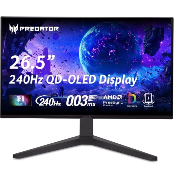 ACER PREDATOR X27U 26.5 INCH 240HZ QD-OLED 1440P QHD GAMING MONITOR